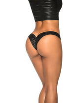 Black panty, wet look panty, sexy lingerie, black underwear, comfortable and durable panty, Mapale lingerie.