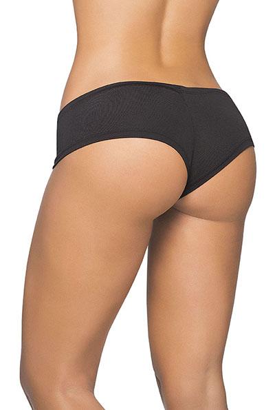 Soft boyshort, cheeky back, stretchy material, durable lingerie, sexy black lingerie, Mapale lingerie.