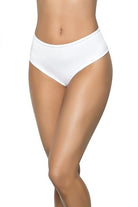 High waist panty, white panty, women's panty, women's intimate apparel, underwear, classic panty, white.