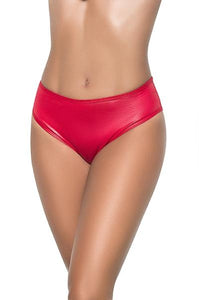 Hight waist panty, Mapale lingerie, faux leather, sexy lingerie, red panty.